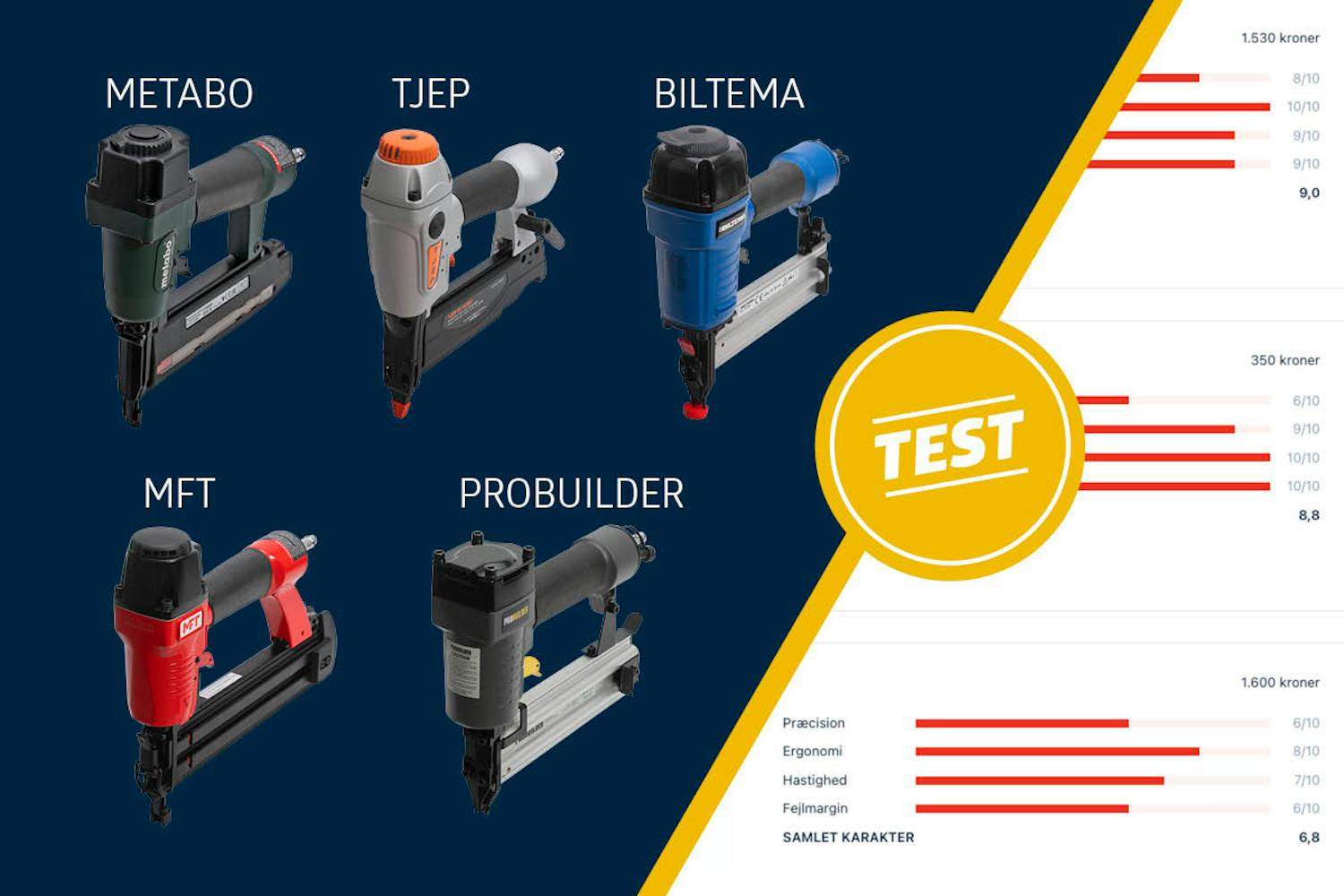 Sømpistol trykluft test Sømpistol trykluft test
